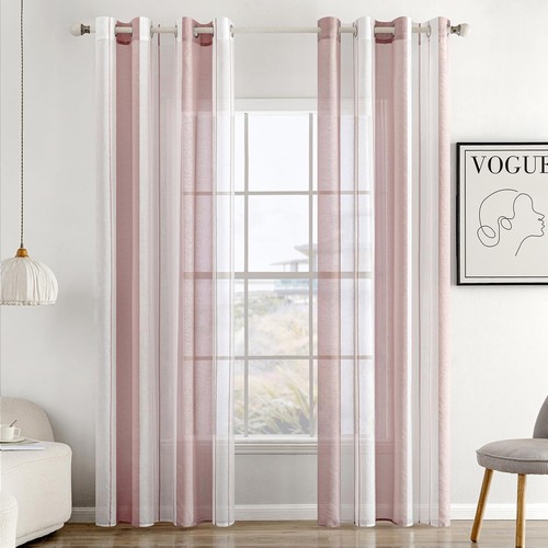 Gardinen transparent gestreift - gardinen,