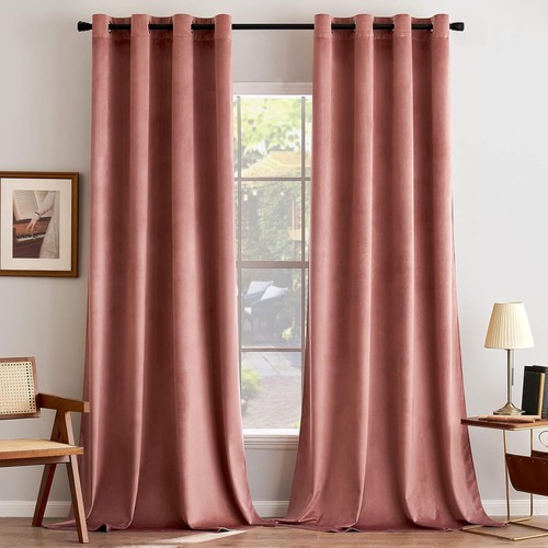 Samtvorhänge 140x245 beige - samtvorhänge,